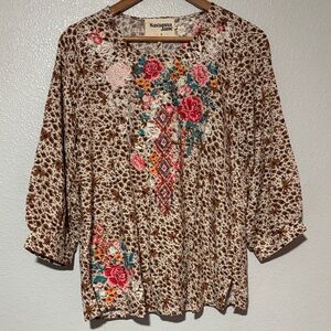Savanna Jane Multicolor Embroidered Blouse